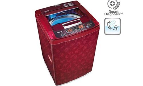 LG T7567TEEL3 Fully-automatic Top-loading Washing Machine (6.5 Kg, Dark Red)