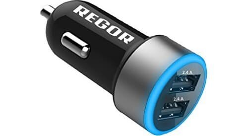 Regor (4.8Amp- 2 Port) Hi-Speed Car Chargers for all Smartphones and tablets