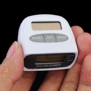 Solar Power Calorie Consumption Run Step Pedometer Distance Counter with LCD Screen