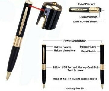 Spy HD Pen Camera with Voice-Video Recorder and DVR Camcorder