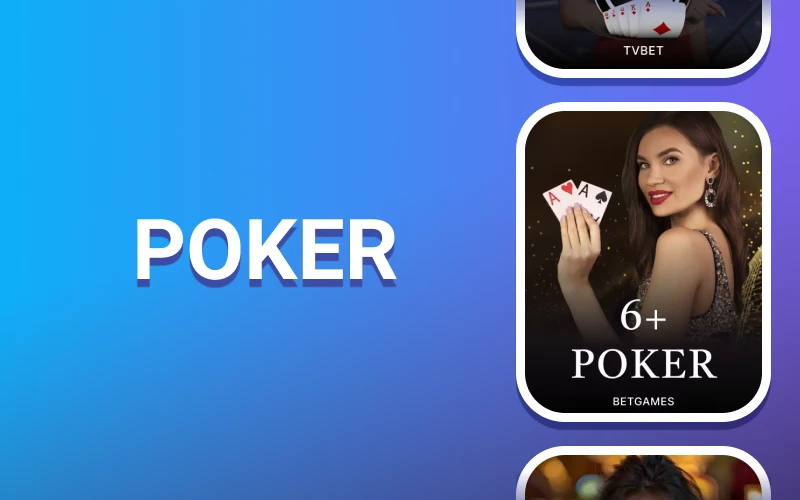 Play live poker at 1win website and compete with other players to win.