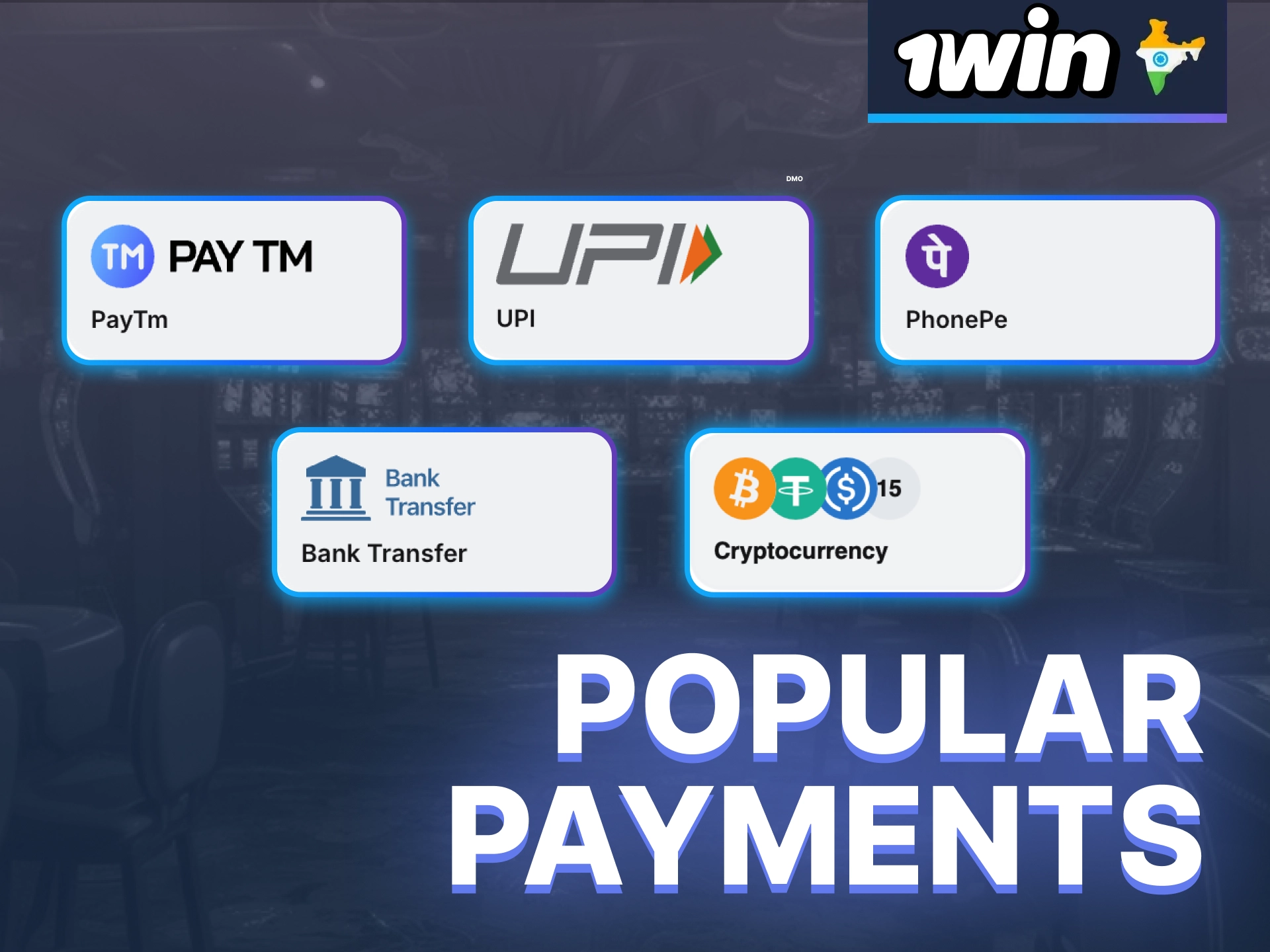 Choose payment methods on 1Win and enjoy secure deposits and withdrawals with popular options in India.