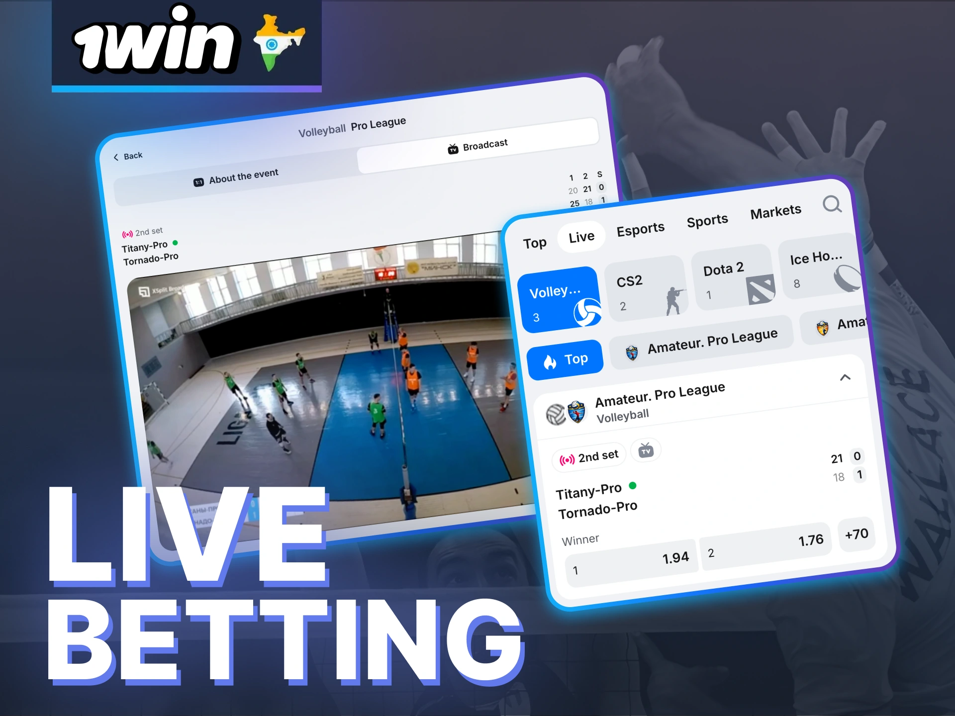 Experience live volleyball on 1Win and adjust your strategy with real time odds and smooth gameplay.